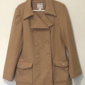 Old Navy Women’s Camel Pea Coat.‎ Size Medium. GUC
